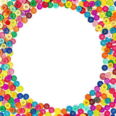 Sewing buttons background with copy spaceの写真素材