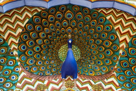 Art work in City Palace  Jaipur, Rajasthan, Indiaの写真素材