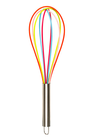 Kitchen whisk isolated on white backgroundの写真素材