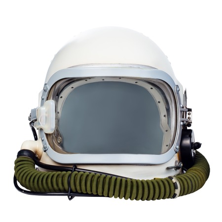 Astronaut helmet isolated on a white background.の写真素材