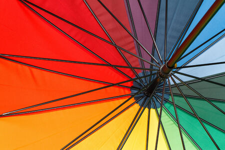 Colourful umbrella backgroundの写真素材