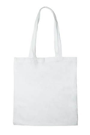 Fabric bag isolated on white backgroundの写真素材