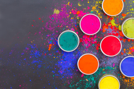 Indian Holi festival colours with text space Indian Holi festival colours with text space