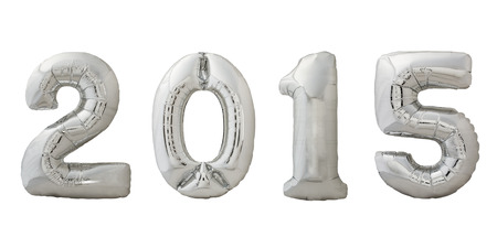 Number 2 silver balloon photoの写真素材