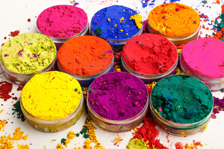 Indian Holi festival coloursの写真素材