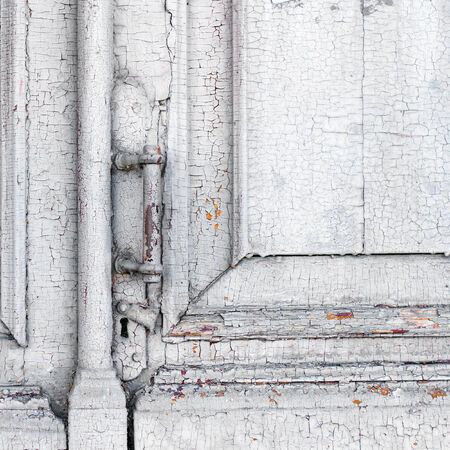 Vintage wooden door. Cracked textureの写真素材