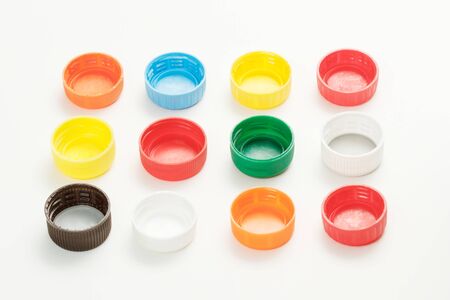 Colorful plastic caps