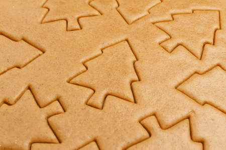 Christmas trees baking textureの写真素材