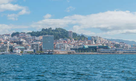 Landscape view of the passenger port of Vigo in Spainの写真素材