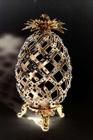 Carved Goose eggの写真素材