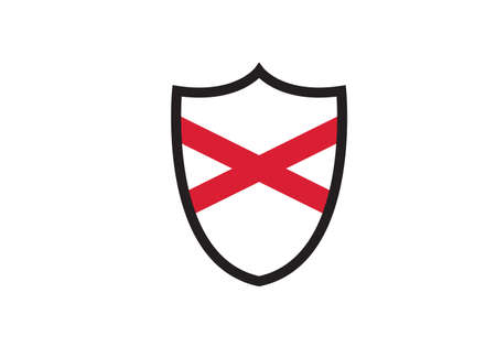 Alabama flag shield vector illustrationのイラスト素材
