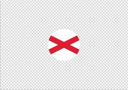 Alabama flag circle vector illustrationのイラスト素材