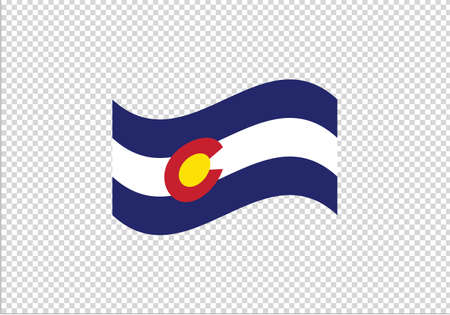 Colorado flag waving vector illustrationのイラスト素材
