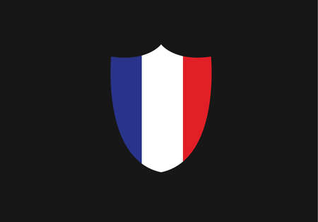 France flag shield vector illustrationのイラスト素材