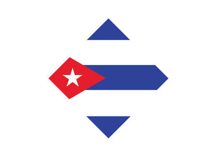 Cuba flag diamond vector illustrationのイラスト素材