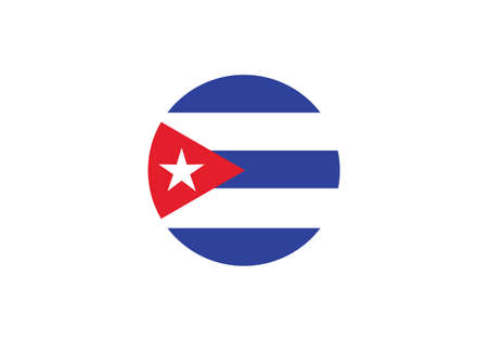 Cuba flag circle vector illustrationのイラスト素材