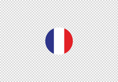 France flag circle vector illustrationのイラスト素材