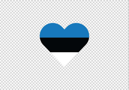 Estonia flag heart love vector illustrationのイラスト素材