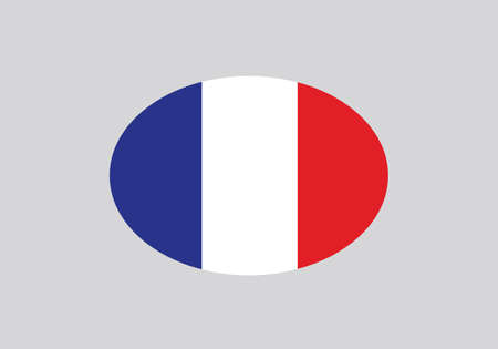 France flag oval circle vector illustrationのイラスト素材