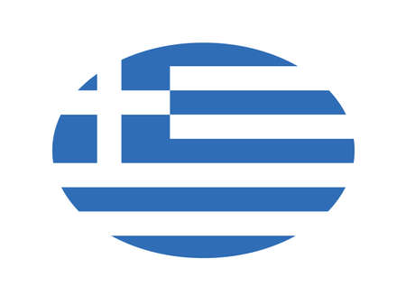 Greece flag oval circle vector illustrationのイラスト素材