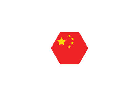 China flag hexagon vector illustrationのイラスト素材
