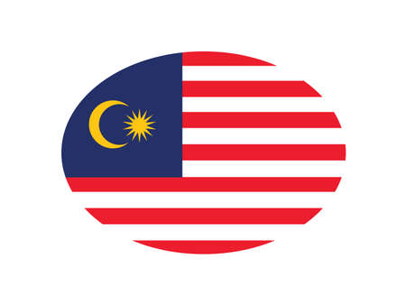 Malaysia flag oval circle vector illustrationのイラスト素材