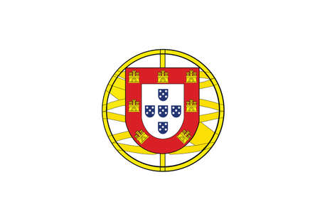 Portugal flag coat of arms symbol vector illustrationのイラスト素材