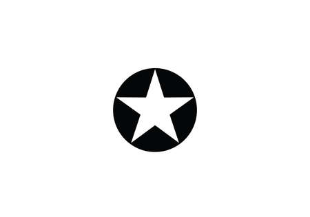 North Korea star symbol flag black and white vector illustrationのイラスト素材