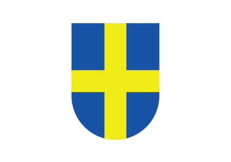 Sweden flag shield vector illustrationのイラスト素材