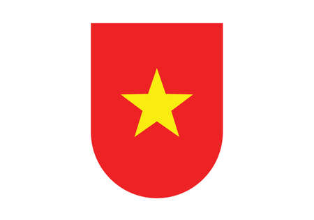 Vietnam flag shield vector illustrationのイラスト素材
