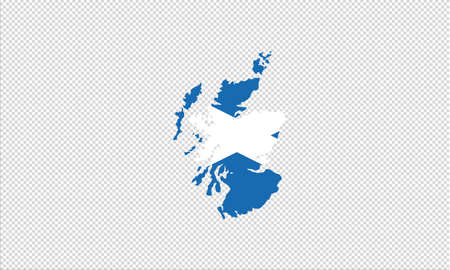 Scotland map flag vector illustrationのイラスト素材