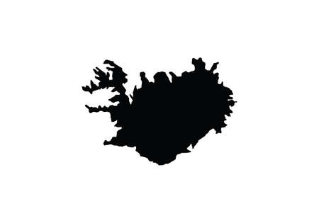 Iceland map vector illustrationのイラスト素材
