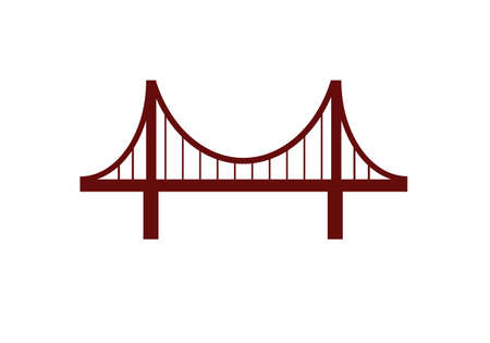 Golden Gate bridge vector illustrationのイラスト素材