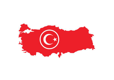 Turkey map flag vector illustrationのイラスト素材