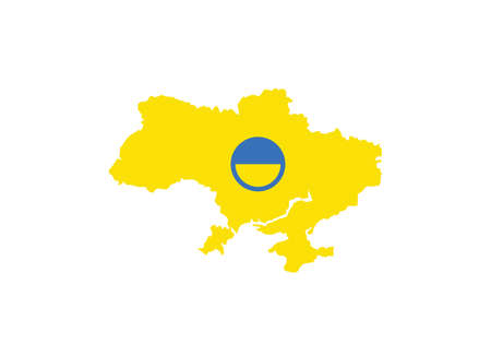 Ukraine map flag vector illustrationのイラスト素材