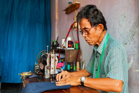 Jakarta, Java island, Indonesia - August 29, 2015: A way of life, earning money in Jakarta city....