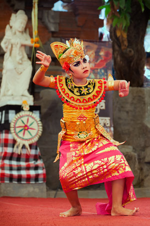 Denpasar, Bali island, Indonesia - July 11, 2015: Portrait of beautiful young Balinese woman in...