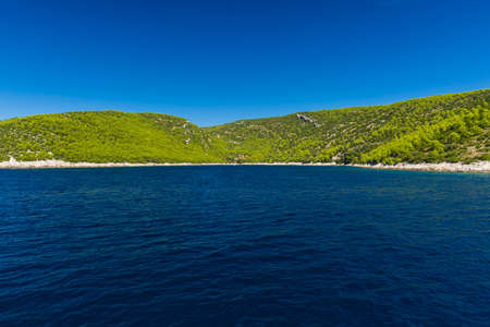 Beatiful landscape scenery on Croatian island Brac.の写真素材