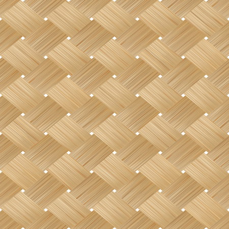 Bamboo wood texture. Wicker background. Vector seamless patternのイラスト素材