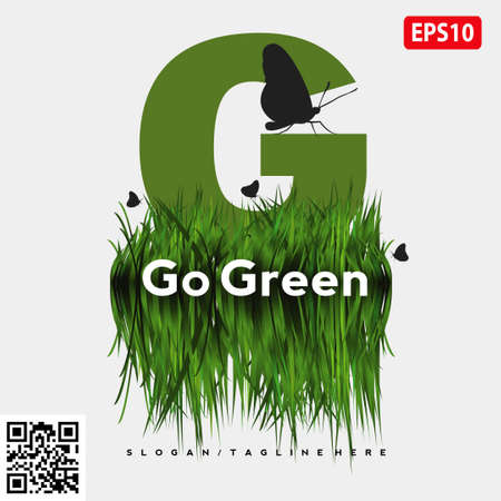 go green natural vector designのイラスト素材