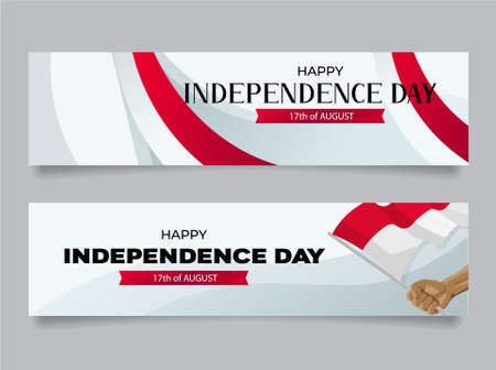 Anniversary Independence Day of the Republic of Indonesia.のイラスト素材