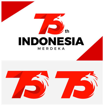 75 Years Of Independence Day Republic Of Indonesiaのイラスト素材