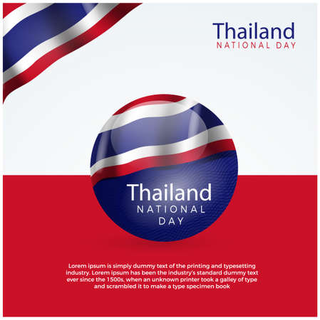 thailand national day. flyer designのイラスト素材