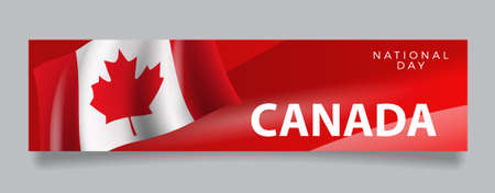 Happy anniversary National Day of canada. Banners. Flyer design. posterのイラスト素材