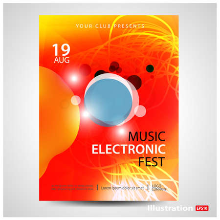 Poster design. music festival, with colorful backgroundのイラスト素材