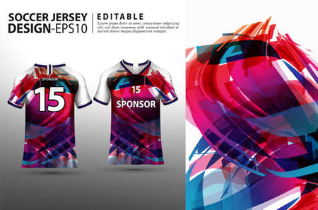 Soccer jersey template sport t shirt designのイラスト素材