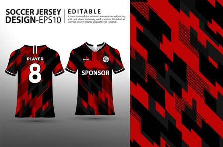 Soccer jersey template. jersey printing and sublimation designs for soccer teamsのイラスト素材