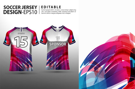 Soccer jersey template sport t shirt designのイラスト素材
