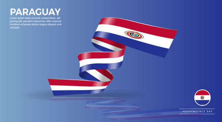 Independence Day of Paraguay. Banner Illustration, Poster Template Designのイラスト素材