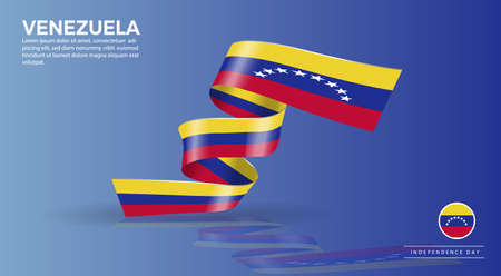 Independence Day of Venezuela. Banner Illustration, Poster Template Designのイラスト素材